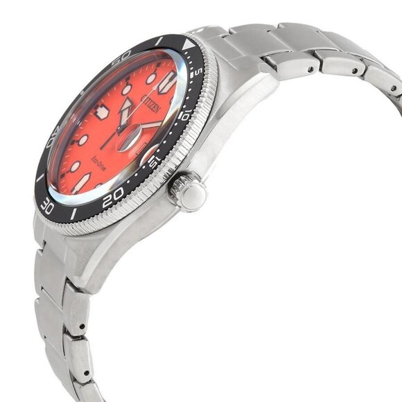 NWT Authentic Citizen Eco-Drive Orange Dial Men's Watch - Picture 2 of 3